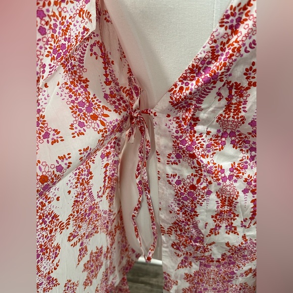 Anthropologie Plum Pretty Sugar Bridal Robe Red/Purple Floral - NIP - Picture 6 of 8